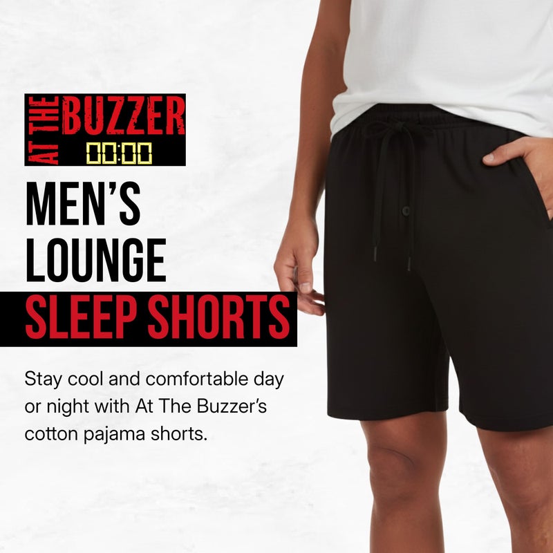 At The Buzzer 14501-Black-XXXL At the Buzzer Men's Pajama Shorts / Sleepwear / PJs,Black,XXX-Large - Image 3